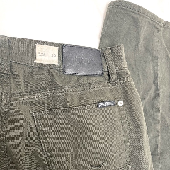 HUDSON Blake Army Green Denim Jeans Sz 30 - Picture 3 of 4